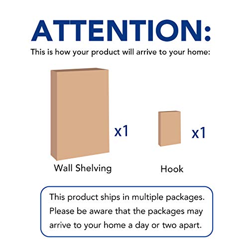 FLEXIMOUNTS 2-Pack 2x6ft Garage Shelving 24-inch-by-72-inch Wall Shelf Garage Storage Rack Floating Shelves, Black