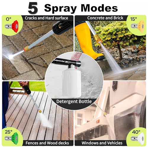 Electric Pressure Washer, 4500 PSI 3.2 GPM Power Washer with 4 Quick Connect Nozzles