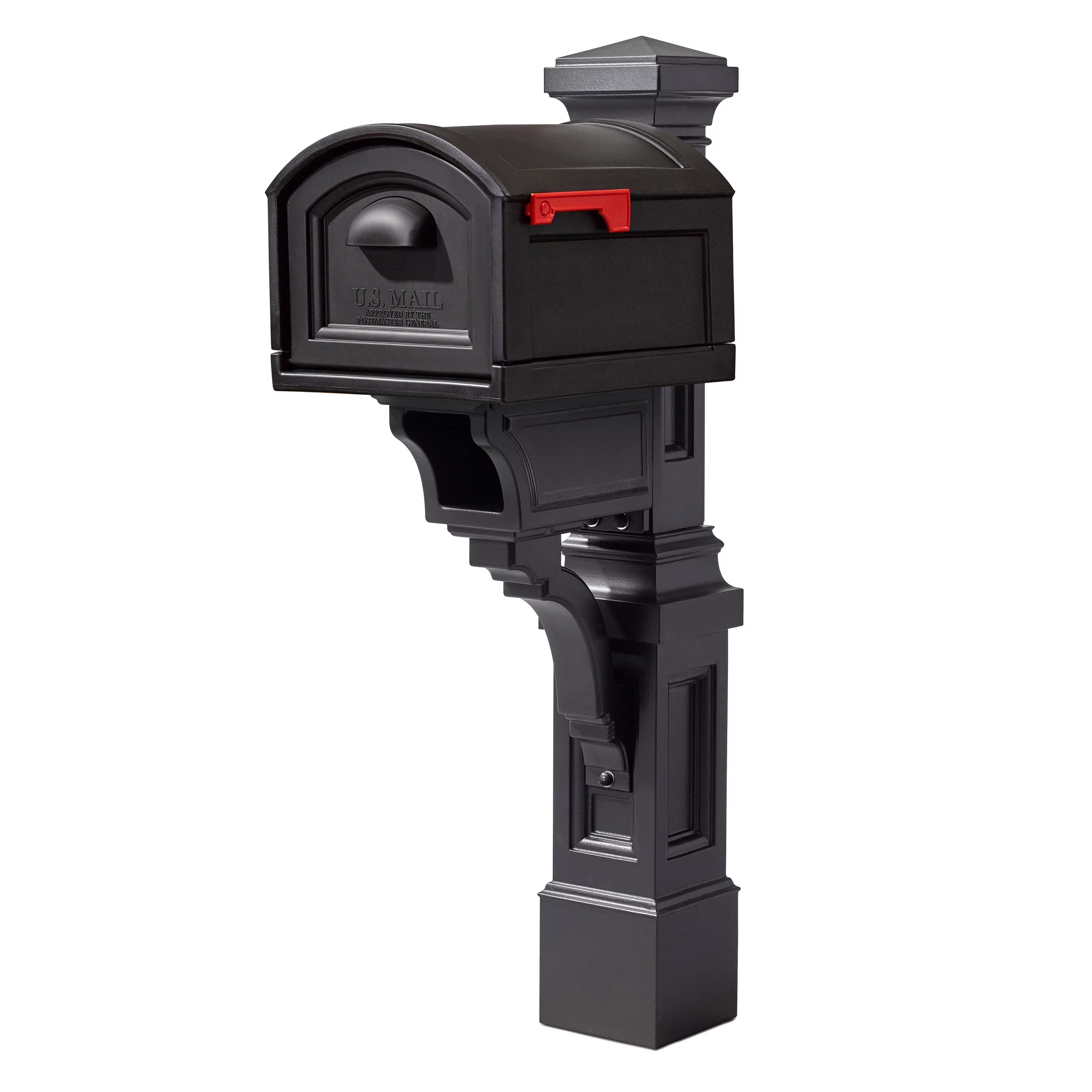 Step2 Atherton 59" Onyx Black Plastic Mailbox Post Kit