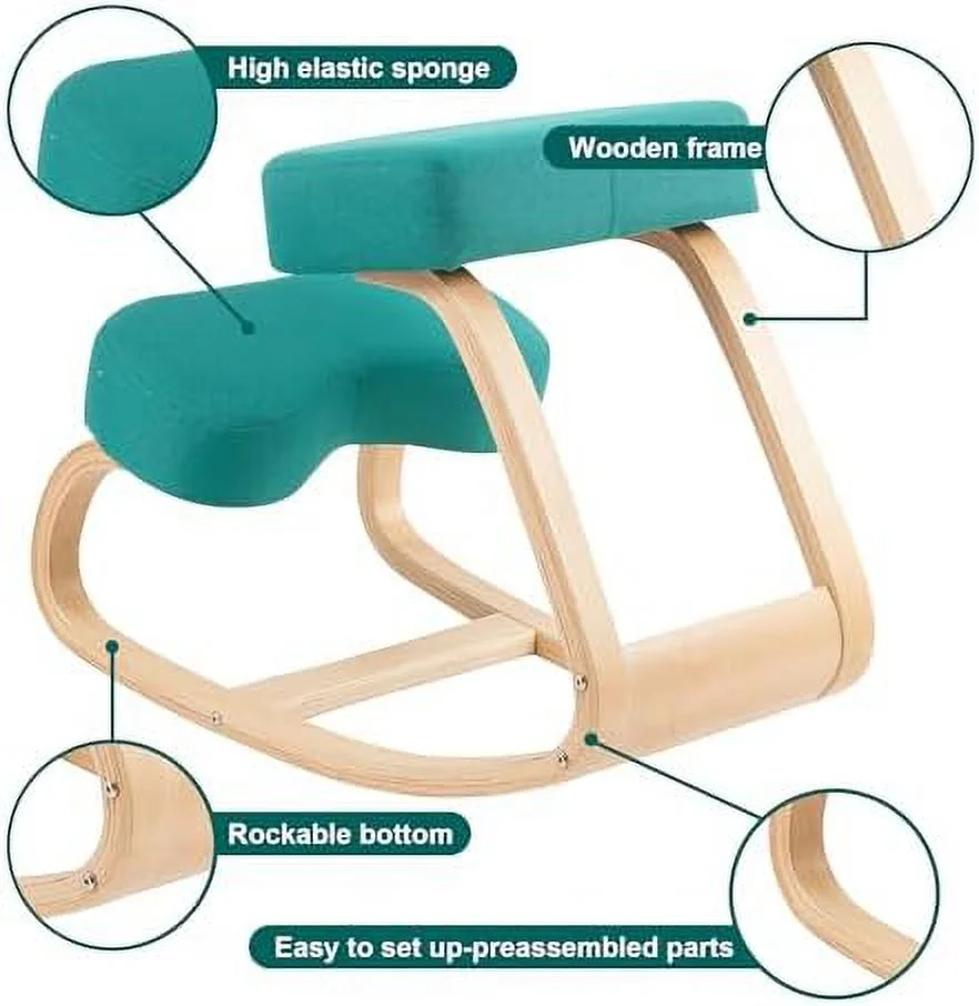 NLIBOOMLife Ergonomic Kneeling Chair Adjustable Kneeling Desk Chair for Desk with Cushion Posture Kneeling Chair for Relieving Neck and Back Pain