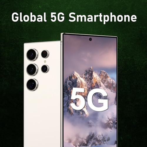 Unlocked Cell Phones C24 Ultra Smartphone Android 13 Phones 8GB+256GB/6.8" HD Screen/Dual SIM/108MP+48MP Camera/6800 mAh/Built-in Pen (Light Cyan)
