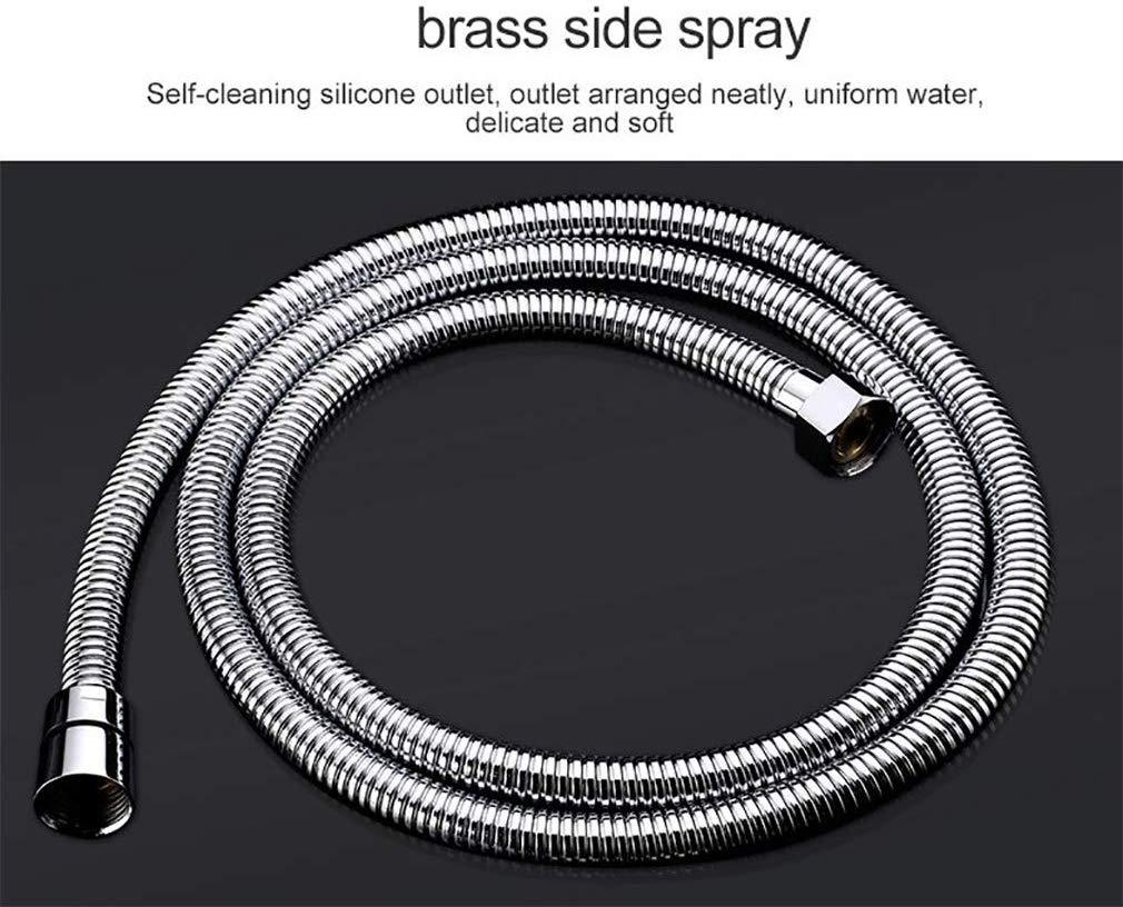 Cascada Luxury 16" Square Ceiling Mounted Thermostatic Rainfall LED Shower With Body Jets Automated LED Light RGB Color - Stainless Steel (16 Inch