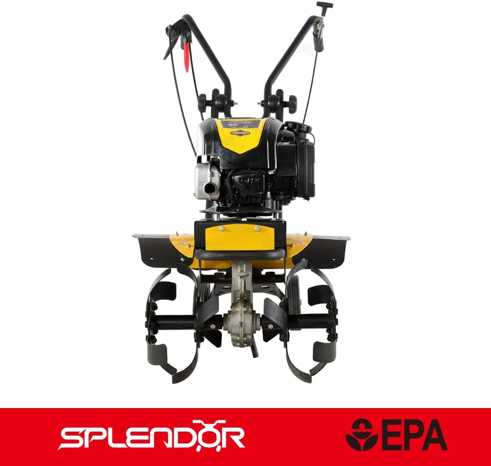 SPLENDOR Gas Powered Tiller 163CC Original B&S 725 Series Engine Model 104M