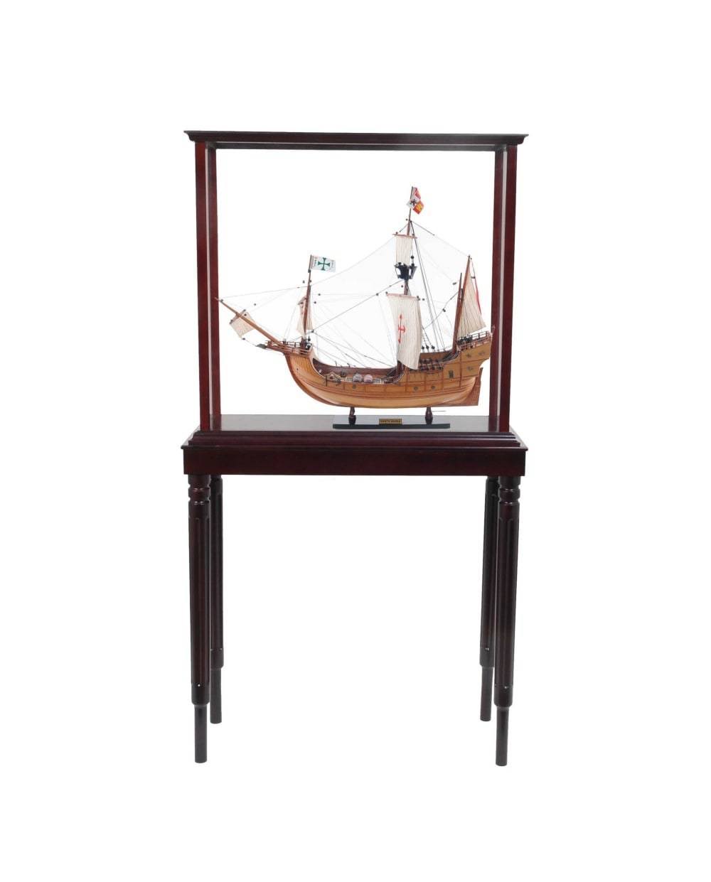Floor Display Case for Ship Models Brown