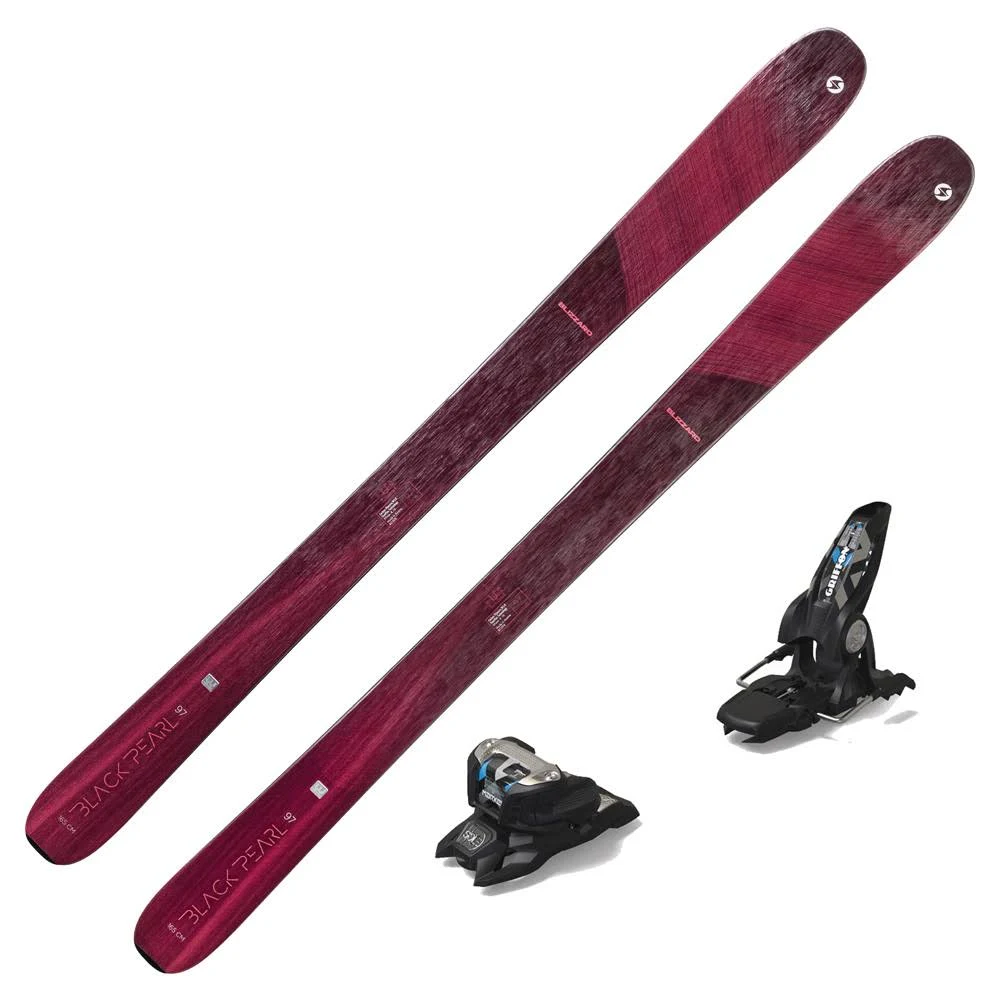 2021 Blizzard Black Pearl 97 Womens Skis w/ Marker Griffon 13 ID Bindings - 177 - Megean