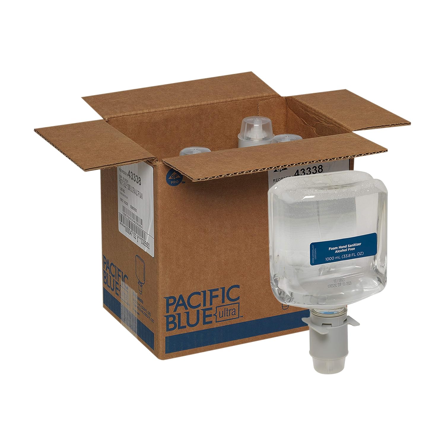Pacific Blue Ultra Gentle Foam Hand Soap Refills for Manual Dispensers by GP PRO (Georgia-Pacific), Dye and Fragrance Free, 43714, 1