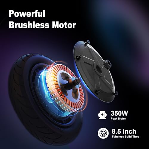 Electric Scooter Adults, Foldable 8.5" Tires E Scooter for Adults, 19 Mph, 350W Motor Fast Cooter
