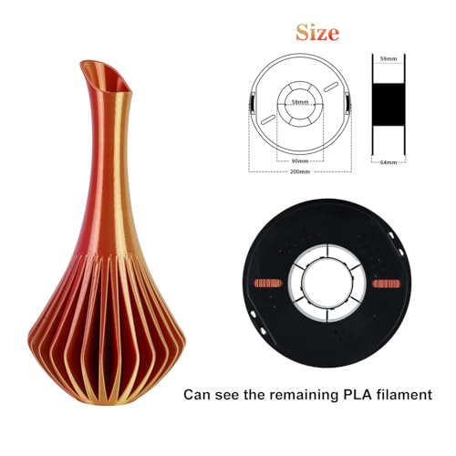 Kingroon Silk PLA Bundle 3D Printer Filament, Dimensional Accuracy +/- 0.03 mm, 10 kg Spool(22lbs)