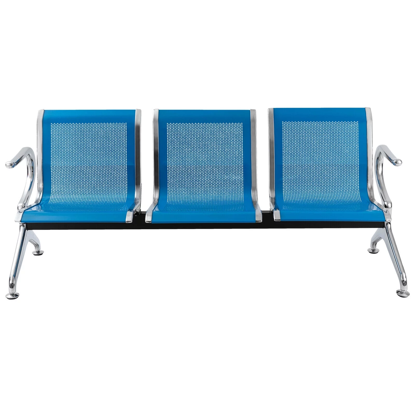 TFCFL Modern 3 Seat Office Reception Chair Waiting Room Visitor Guest Sofa Seat w/ Arm