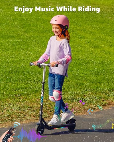 Gyroor H30 Max Electric Scooter for Kids, LED Dispaly, 150W Powerful Motor, Dual Brake System, Adjustable Height and Speed, Best Presents for Kids