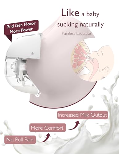 Momcozy M5 Hands-Free Wearable Breast Pump, Double-Sealed Flange for Baby-Like Comfort, 3 Modes & 9 Suction Levels, Portable Electric Pump – 24mm