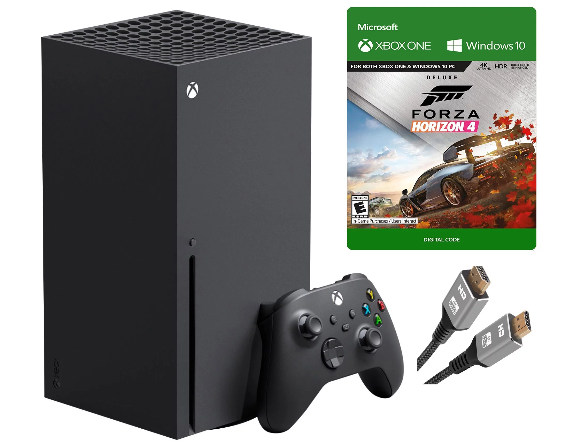 2023 Newest Microsoft Xbox Series X–Gaming Console System- 1TB SSD Black X Version with Disc Drive Bundle with Forza Horizon 4 Full Game and MTC High