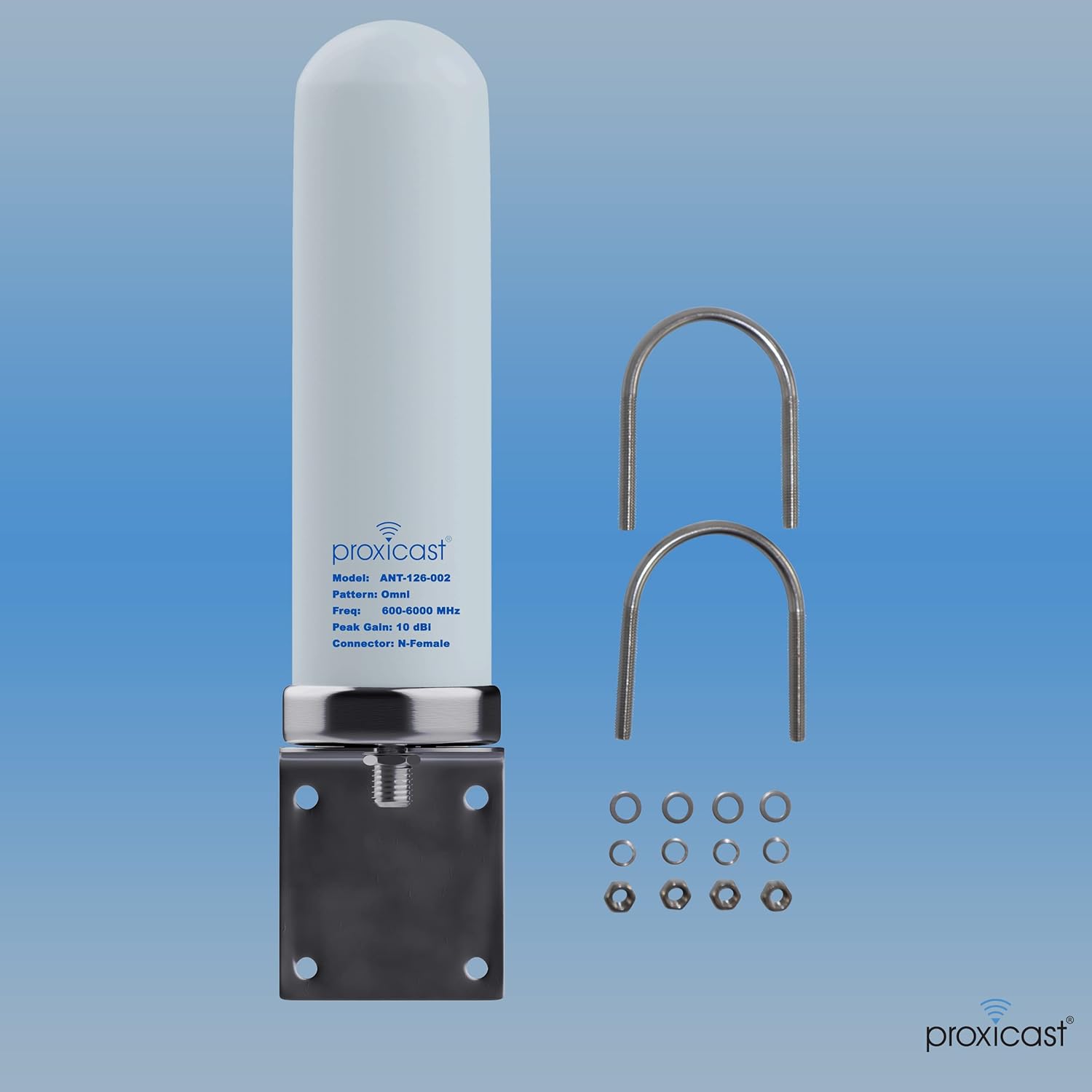 Proxicast High Gain 10 dBi Universal Wide-Band 4G/LTE, 5G & WiFi Omni-Directional Outdoor Pole/Wall Mount Antenna for Verizon, AT&T, T-Mobile