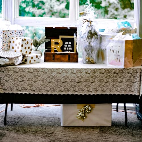 8 Foot Folding Table 96 inch Heavy Duty 8ft Plastic Portable Foldable Table with Handle Indoor Outdoor White 8' Dining Table for Picnic