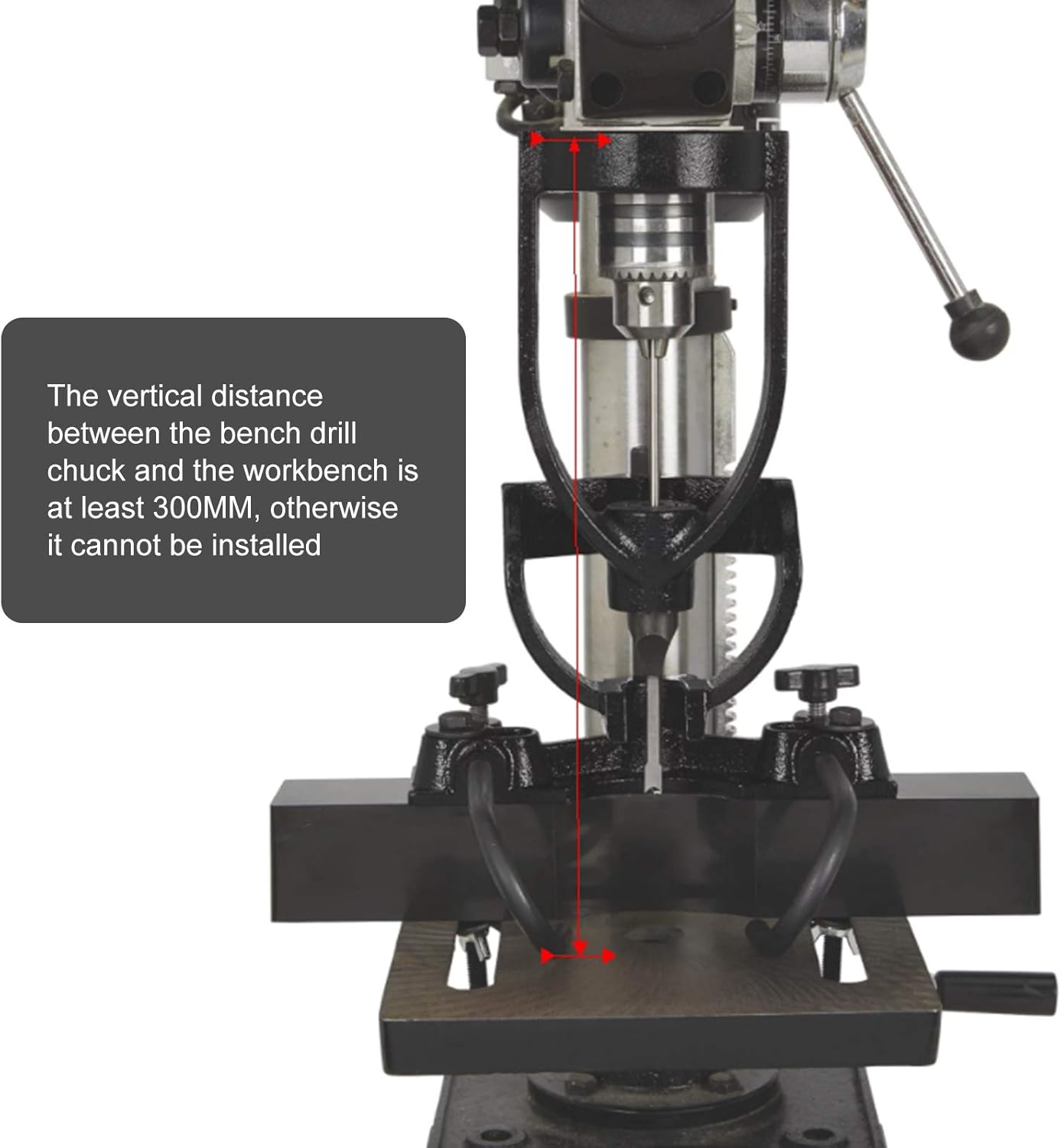 TWSOUL Bench Drill Locator Set, Square Hole Chisel Drilling Machine Woodworking Bench Mortiser Location Tool