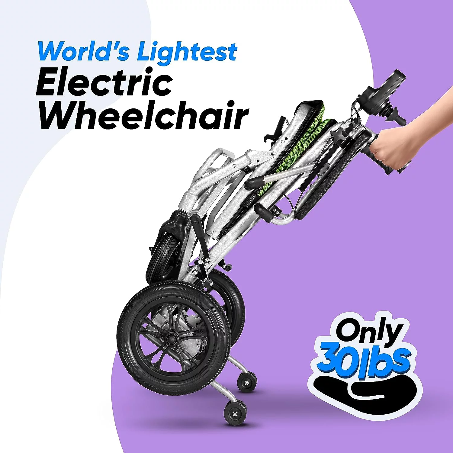 Ephesus L3 World's Lightest (30 lbs) Electric Wheelchair for Adults and Elderly (Black) - Curated Treasures Market