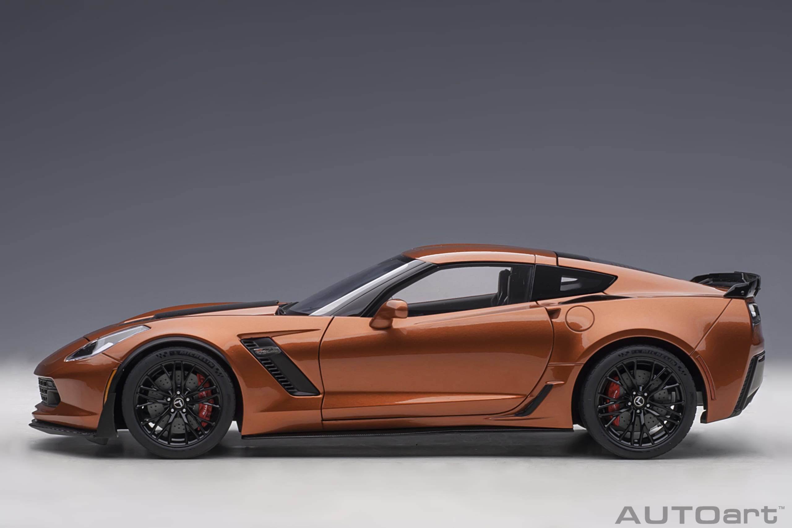 Chevrolet Corvette C7 Z06 Daytona Sunrise Orange Metallic 1/18 Model Car by AUTOart