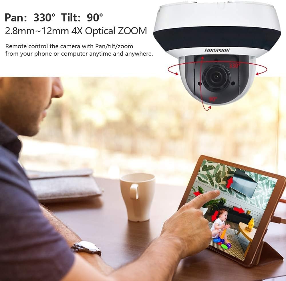 Hikvision PTZ Camera DS-2DE2A404IW-DE3 2.8-12MM Lens 4MP IR 20m Network Dome Camera 4× Optical Zoom 16× Digital Zoom IK10 IP66 Original English