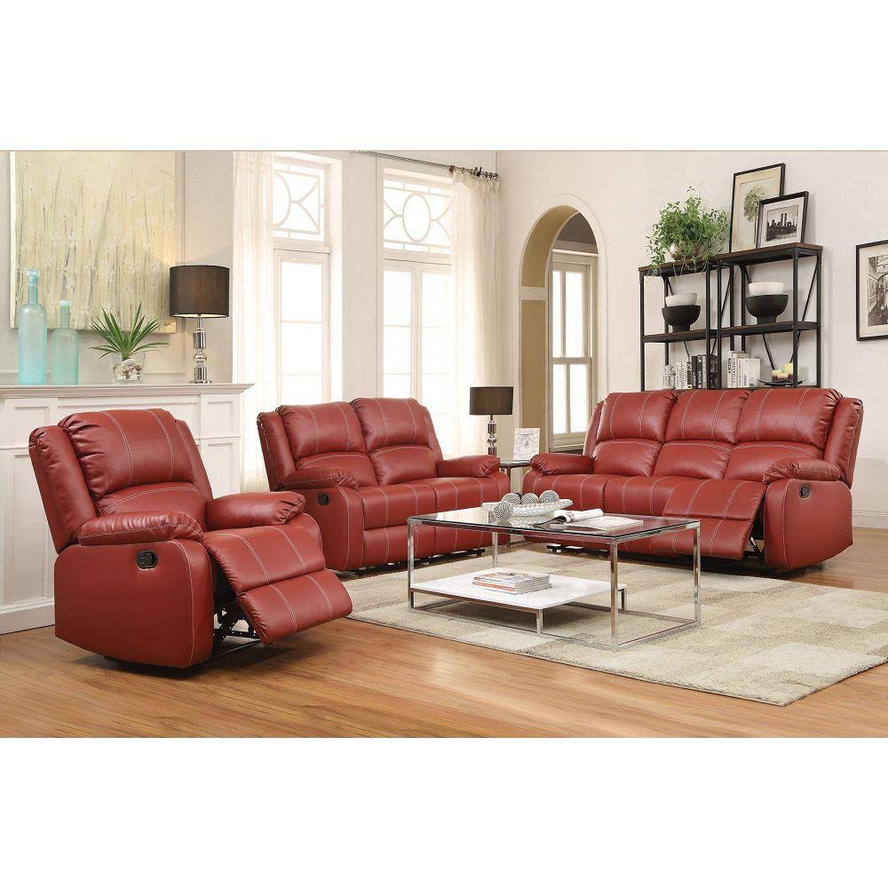 Acme Zuriel Rocker Recliner, Red PU