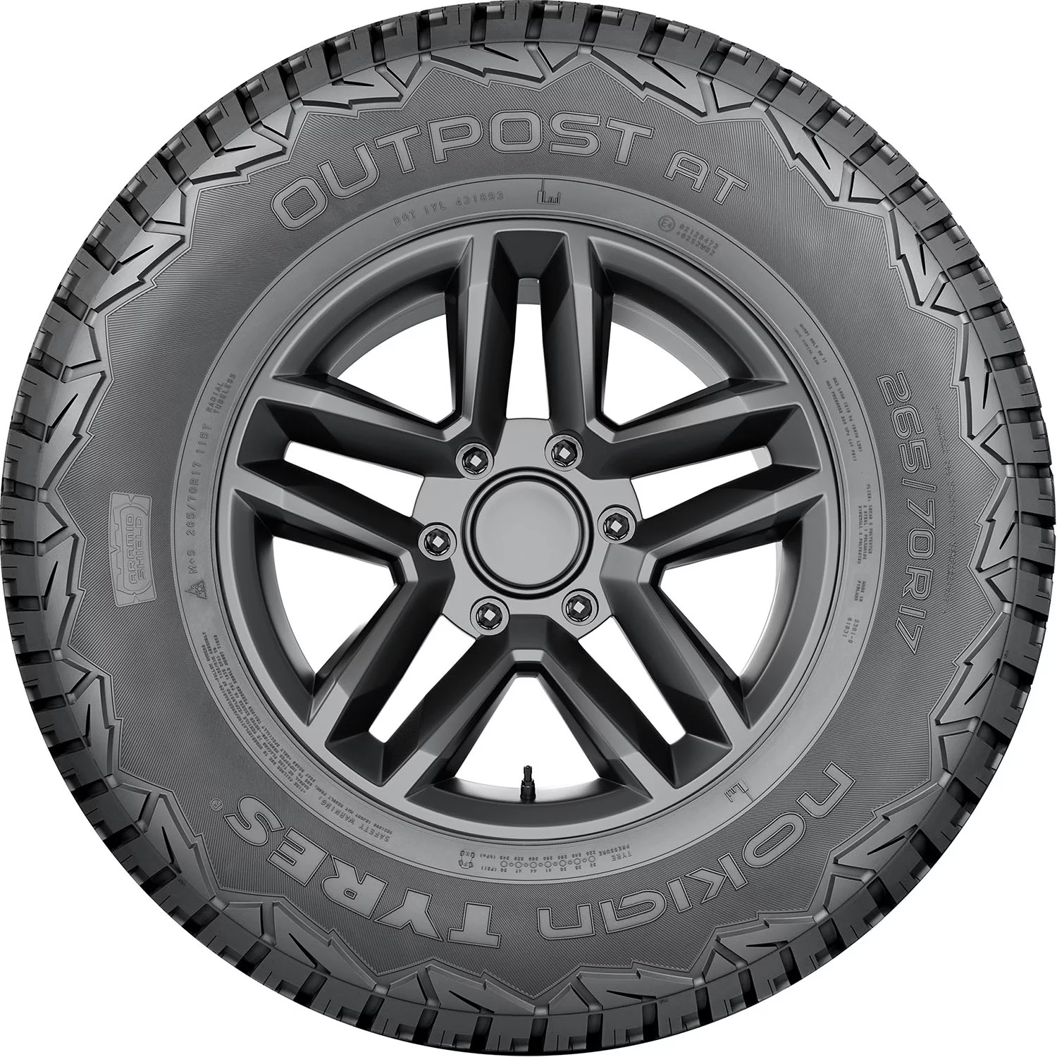 Nokian Outpost AT All Terrain 245/70R16 107T Light Truck Tire Fits: 2004 Jeep Grand Cherokee Laredo, 2000-06 Toyota Tundra SR5
