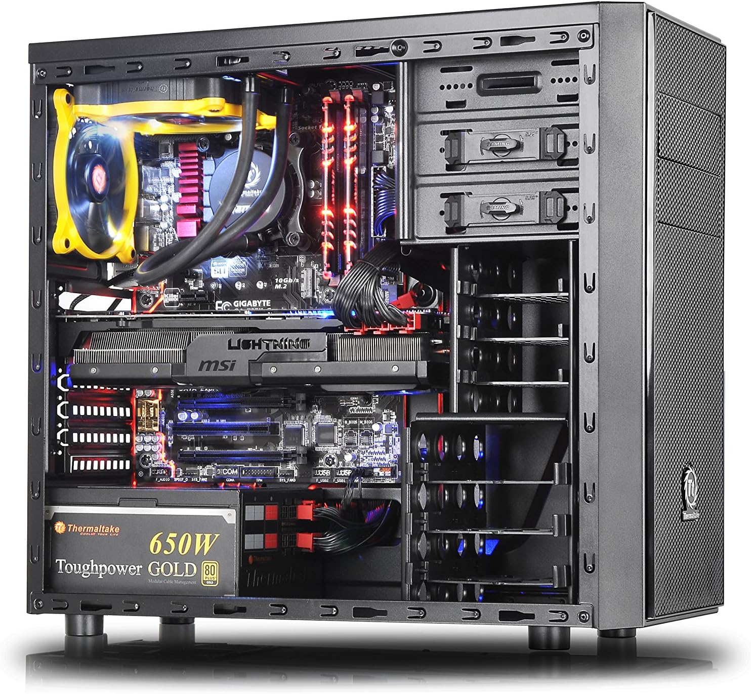 Thermaltake Versa H24 Window SPCC ATX Mid Tower Computer Chassis CA-1C1-00M1WN-00