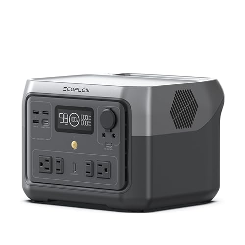 EF ECOFLOW Portable Power Station RIVER 2 Max 500, 499Wh LiFePO4 Battery/ 1 Hour Fast Charging