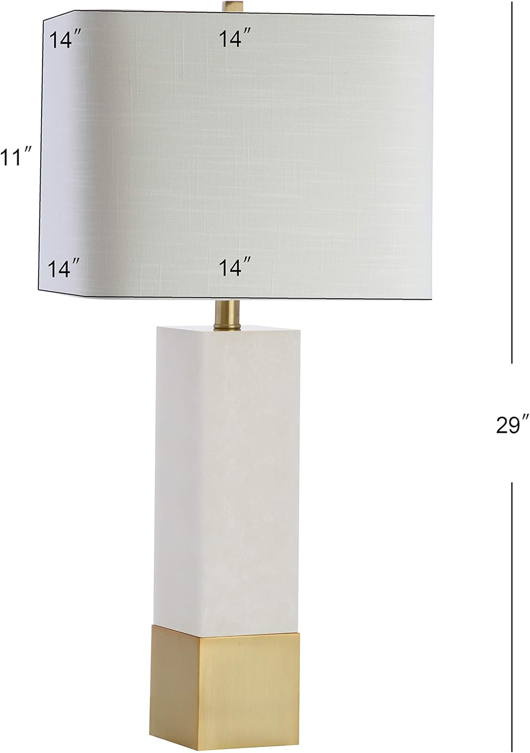 JONATHAN Y JYL5009A Jeffrey 29 Metal/Marble LED Lamp Contemporary,Transitional for Bedroom, Living Room, Office, College Dorm, Coffee Table, Bookcase