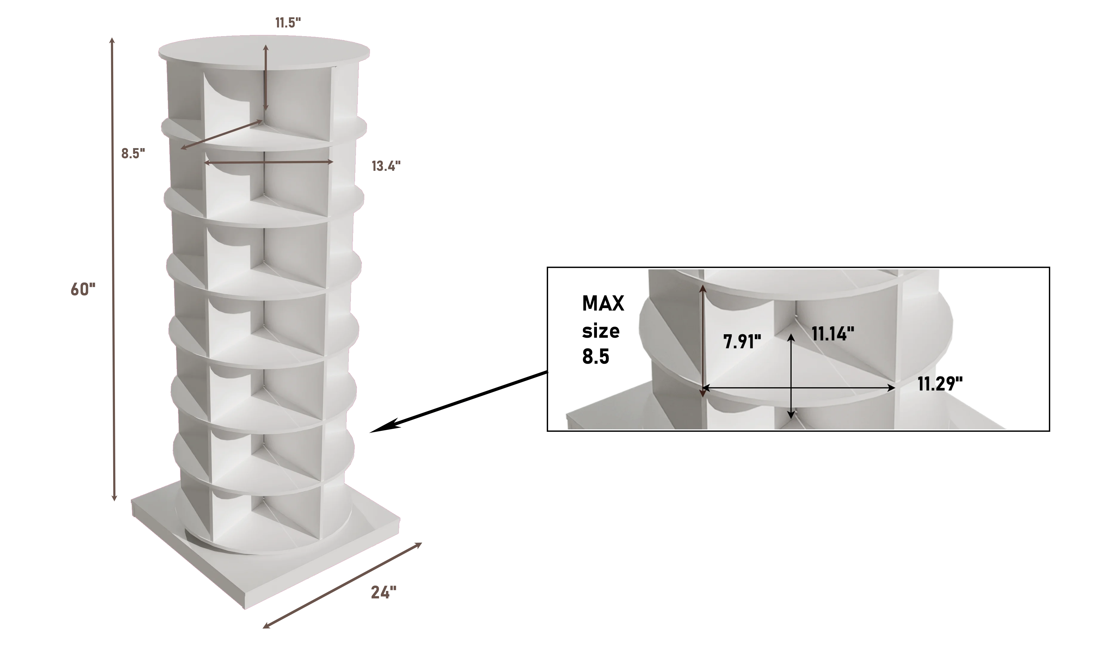 Holaki 360° Rotating Shoe Rack 7-Tiers Organizer Spinning Shoe Rack, Rotating shoe Organizer tower Holds Up to 28 Pairs of Shoes