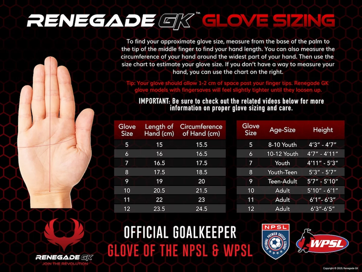Renegade GK Apex Strapless Professional Soccer Goalie Gloves (Sizes 6-12