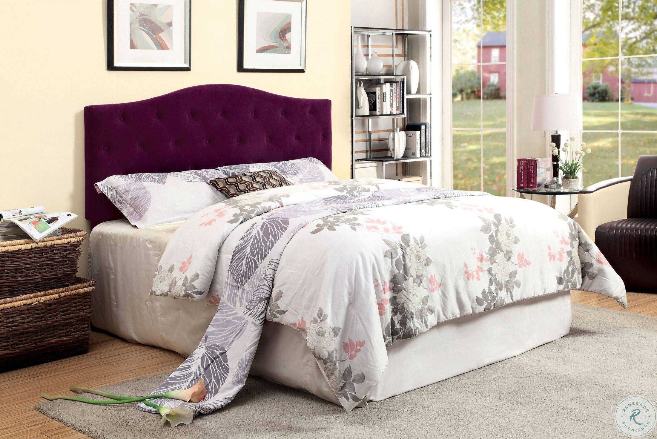 Alipaz Purple Queen Headboard from Furniture of America
