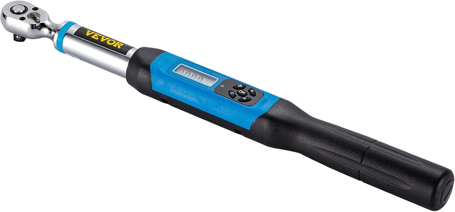 VEVOR Digital Torque Wrench, 3/8 Drive Electronic Torque Wrench, Torque Wrench Kit 1.1-22.12 ft-lbs Torque Range Accurate to ±2%