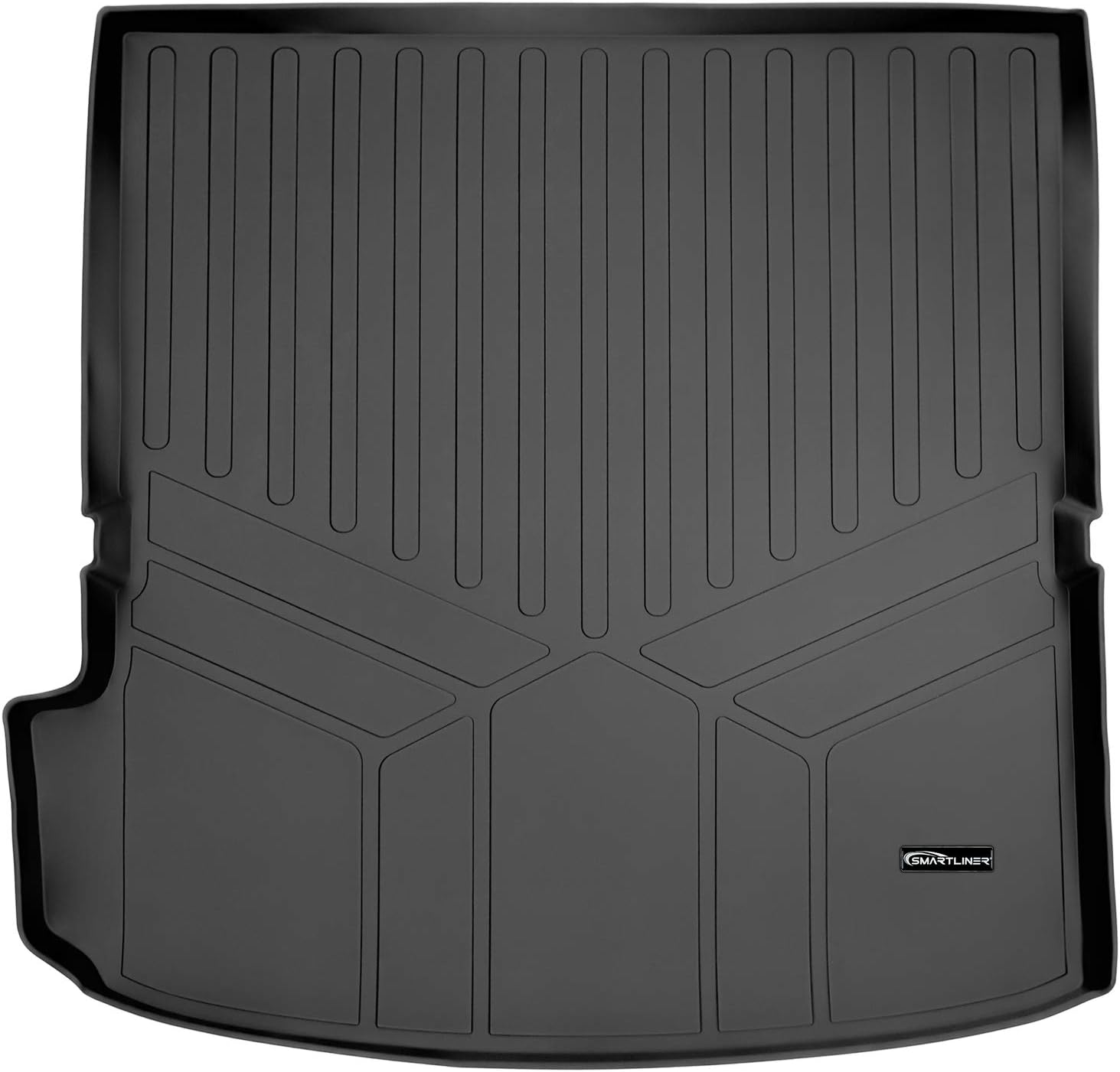SMARTLINER All Weather Custom Fit Cargo Trunk Liner Floor Mat Behind 2nd Row Black Compatible with 2018-2023 Chevrolet Traverse