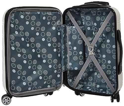 Rockland Melbourne Hardside Expandable Luggage with Spinner Wheels, 2TONEBLUE, 2 Piece (20/28)