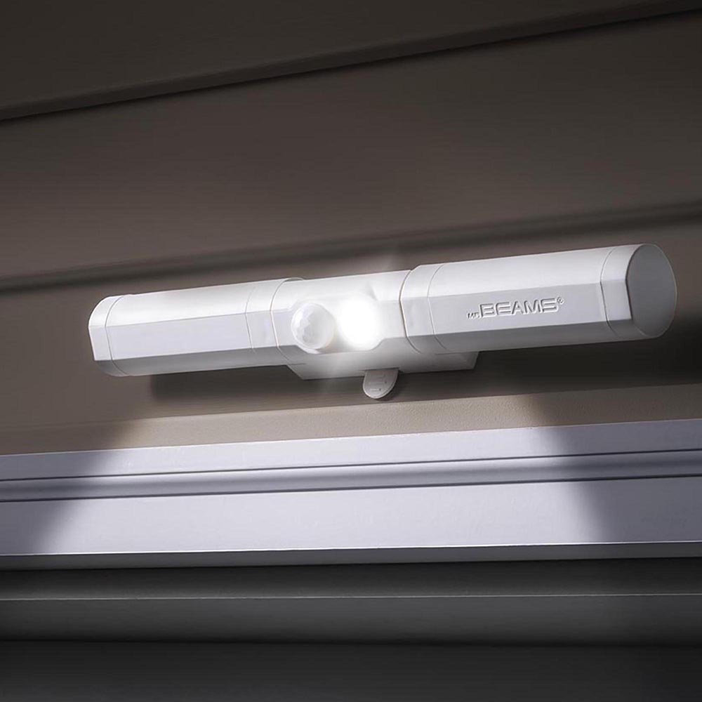 Beams MB970 100 Lumen LED Wireless Battery Powered Motion Sensing Indoor/Outdoor Slim Safety Light, 1-Pack, White