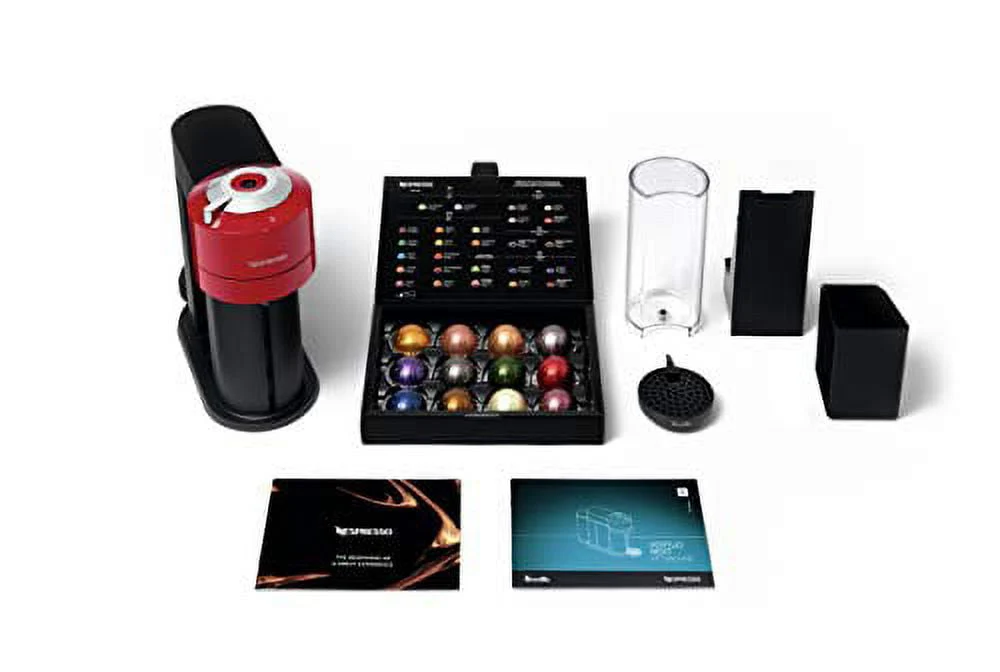 Breville Vertuo Next Coffee and Espresso Maker in Red plus Aeroccino3 Milk Frother in Black