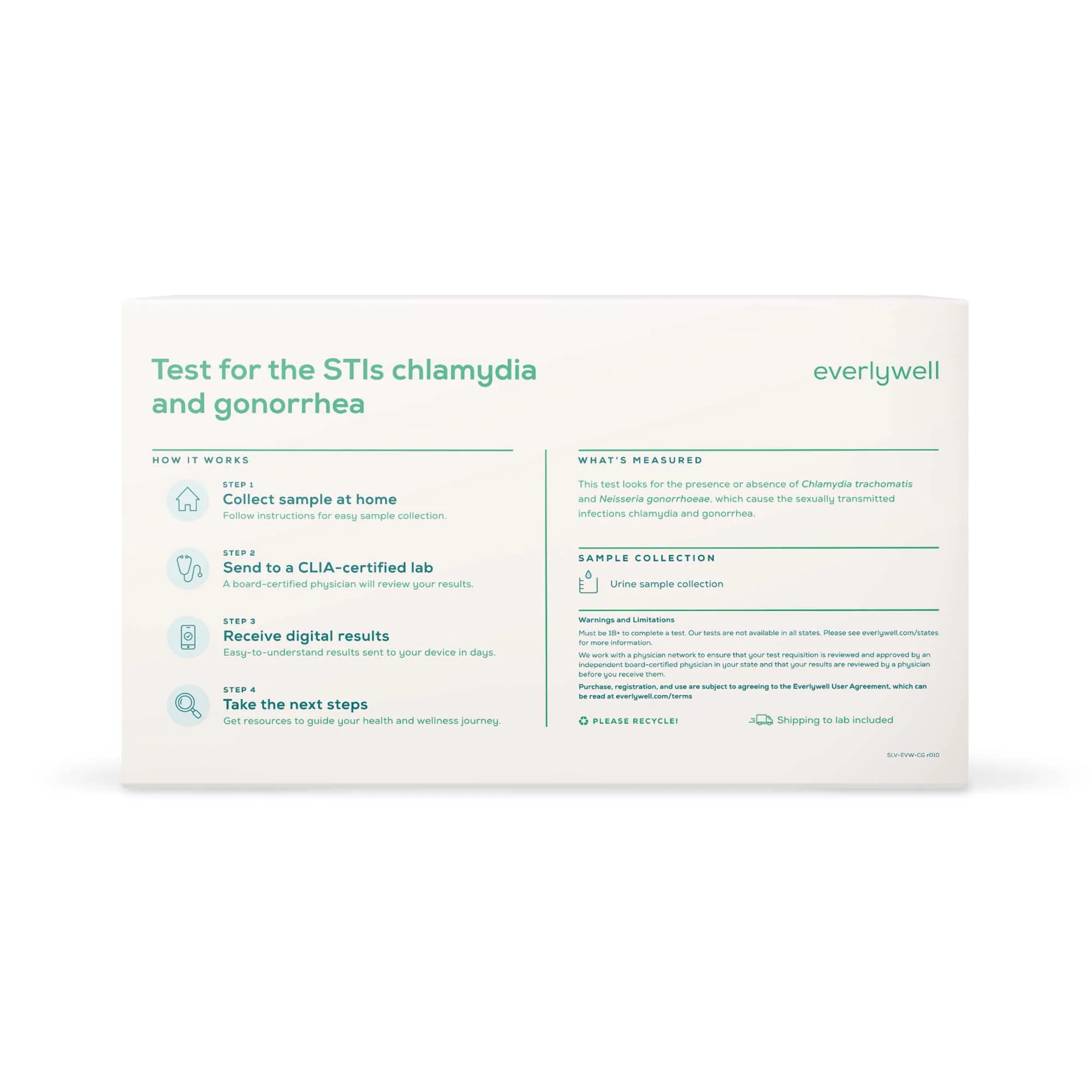 Everlywell Chlamydia and Gonorrhea Test - Not Available in NY, NJ, RI