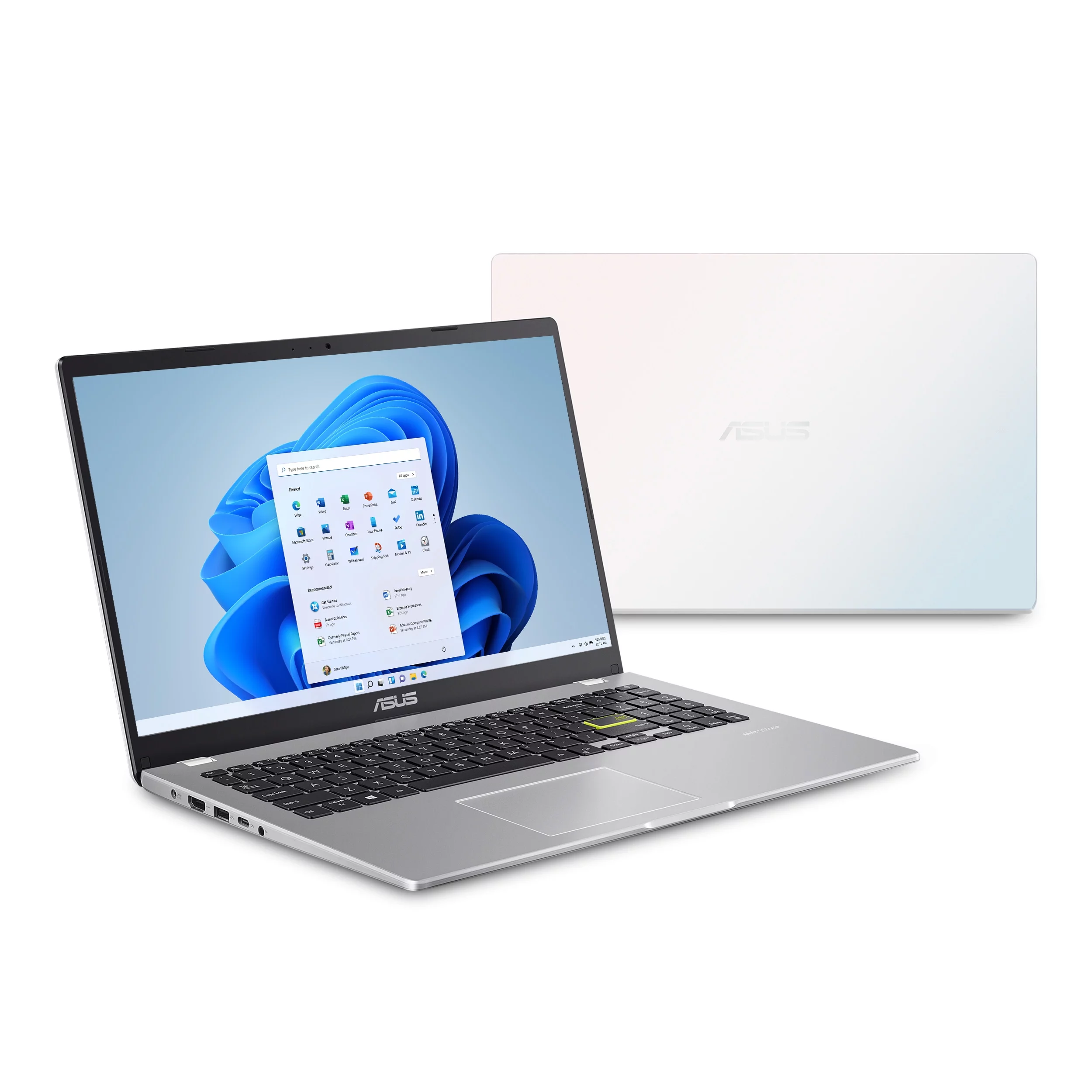 ASUS VivoBook 15.6" FHD Intel Pentium N5030, 4GB,128GB eMMC, White, Windows 11 Home S, L510MA-WS21-W