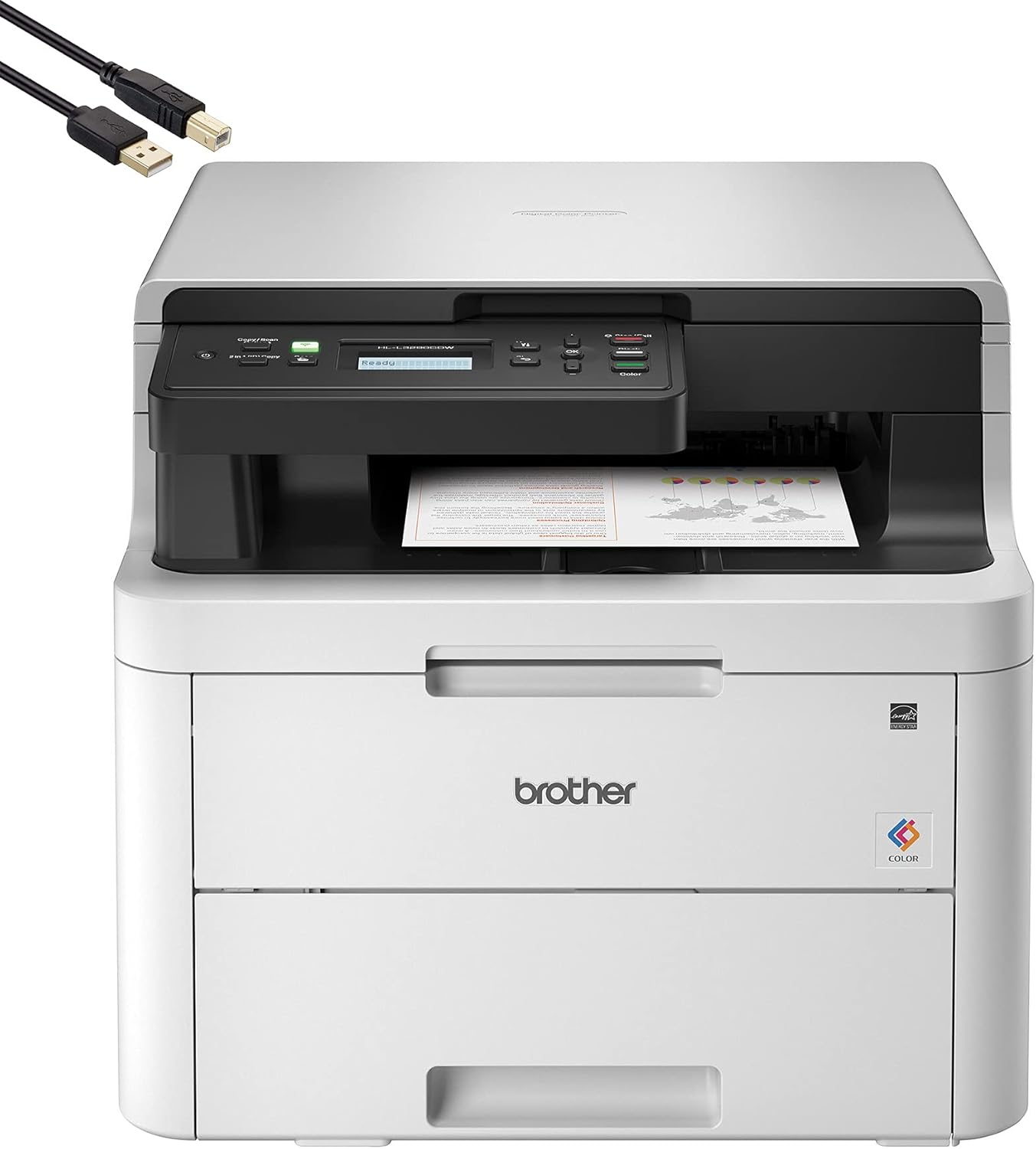Brother HL-L3290CDW Compact Digital LED Color All-in-One Printer for Home Office with Convenient Flatbed Copy & Scan, Plus Wireless Duplex Printing