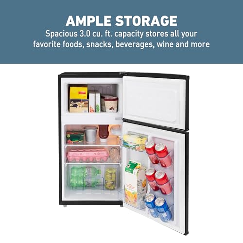 West Bend Mini Fridge with Freezer Retro-Styled for Home Office or Dorm