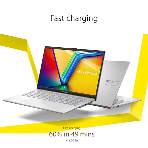 ASUS Vivobook Go 15.6&rdquo; Slim Laptop, AMD Ryzen 5 7520U, 8GB, 512GB, Windows 11 Home, Cool Silver, Military Grade Durability, Fast Charging