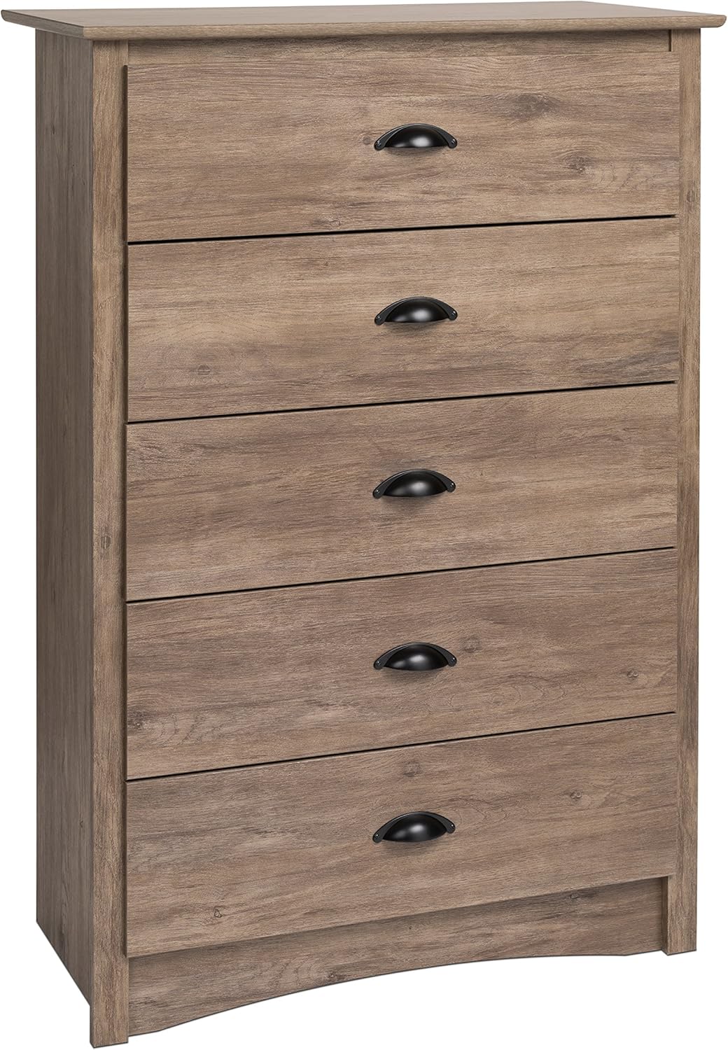 Prepac Salt Spring 5-Drawer Chest, Drifted Gray & Salt Spring 6 Drawer Dresser, Drifted Gray