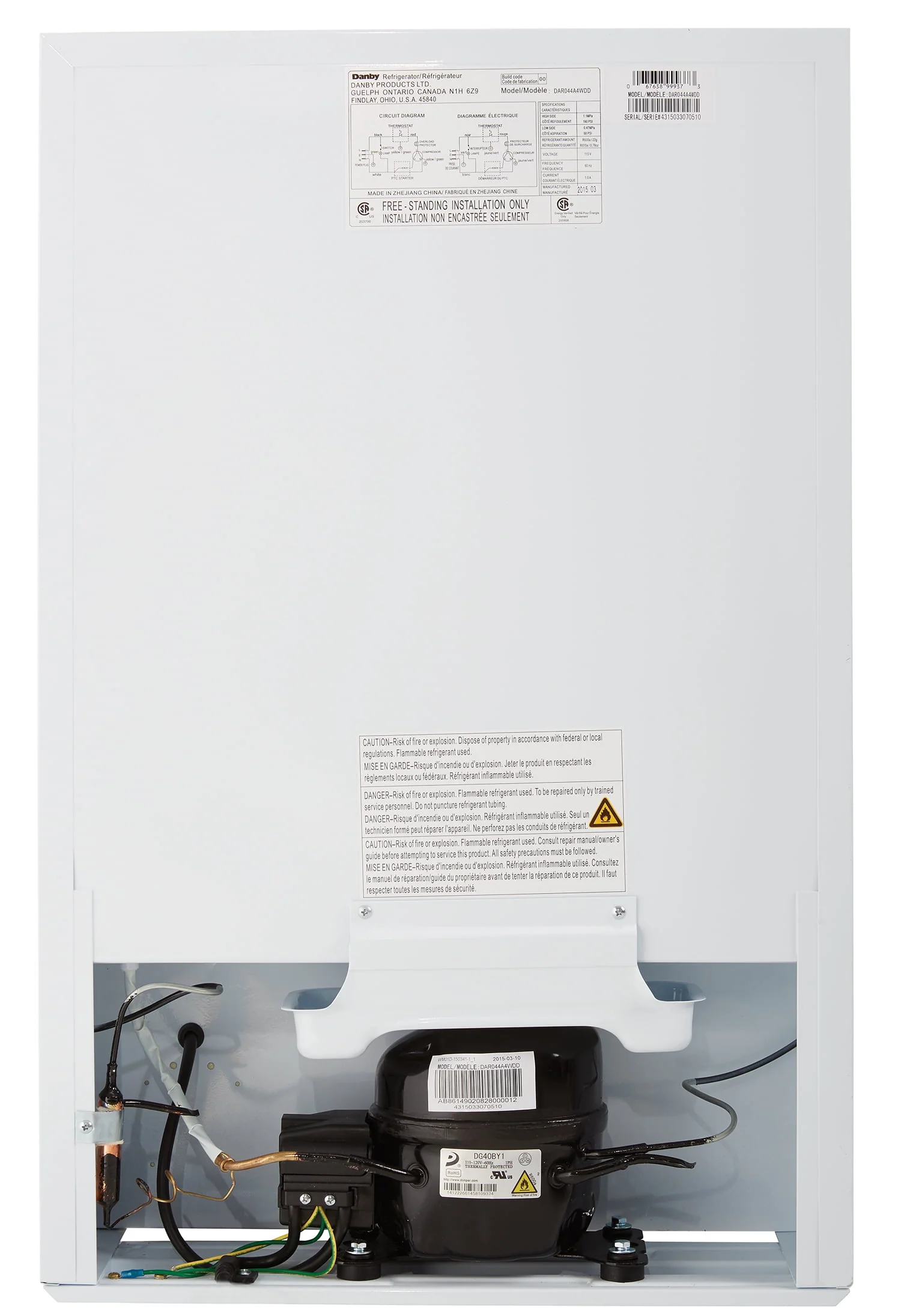 Danby Designer DAR044A4WDD-6 4.4 cu. ft. Compact All-Refrigerator in White
