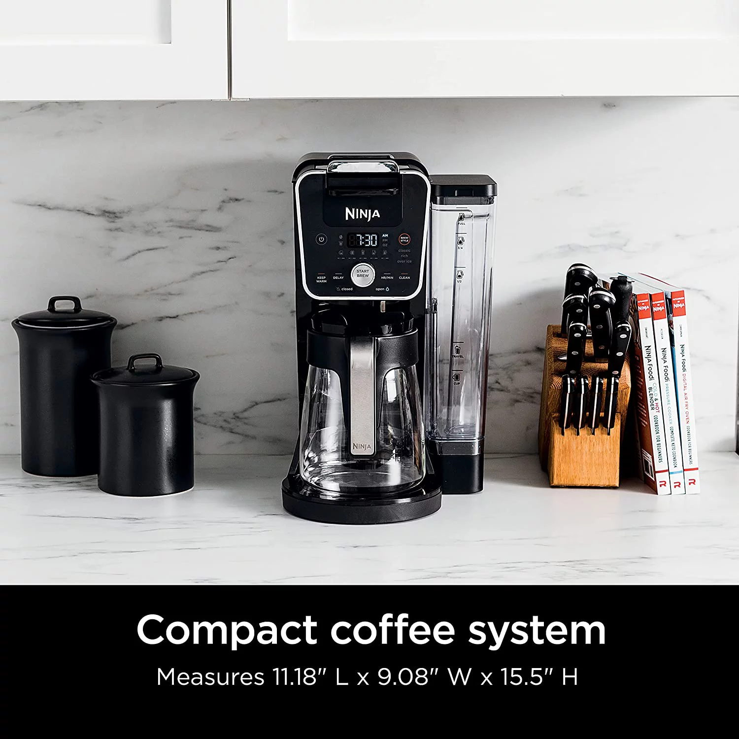 Ninja CFP201 DualBrew System 12-Cup Coffee Maker, Single-Serve for Grounds & K-Cup Pod Compatible, 3 Brew Styles, 60-oz. Water Reservoir & Carafe