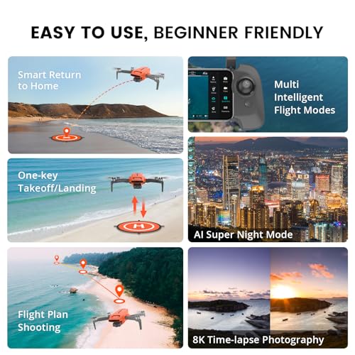 FIMI Mini 3 Drone with Camera for Adults 4K, Upgraded Imaging Module, 3-Axis Gimbal, Lightweight (245g), 9KM HD Transmission, 4K/60fps 48MP Camera