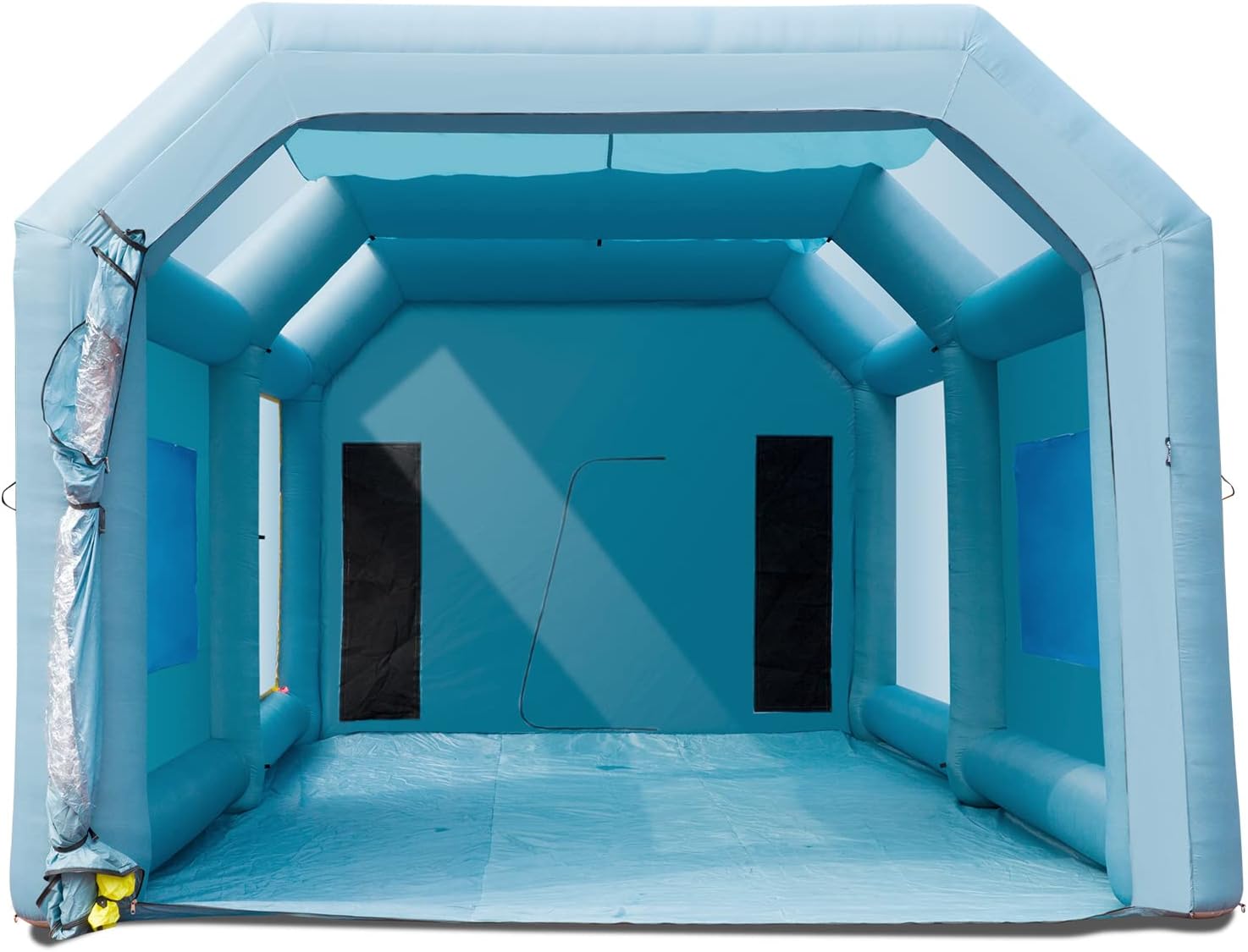 VEVOR 28x16x11ft Inflatable Paint Booth, Inflatable Spray Booth, High Powerful 750W+950W Blowers Spray Booth Tent