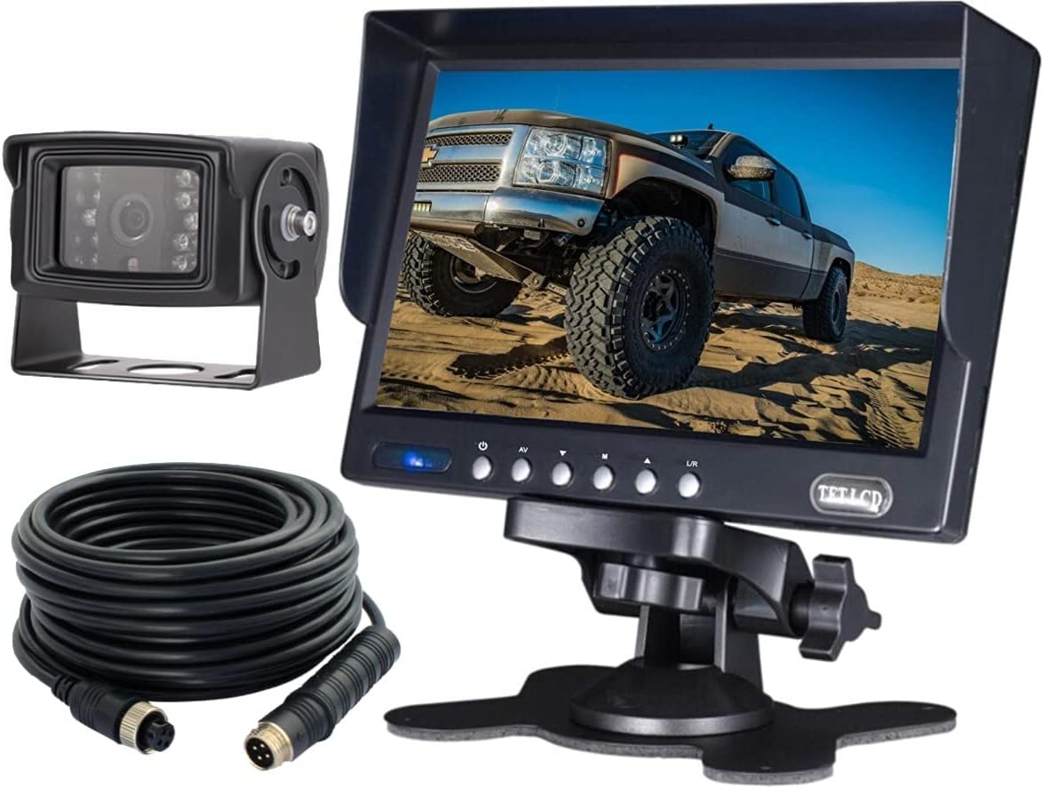 Rear View Backup Camera System Reversing Kit Wired 7" LCD Monitor,Night Vision
