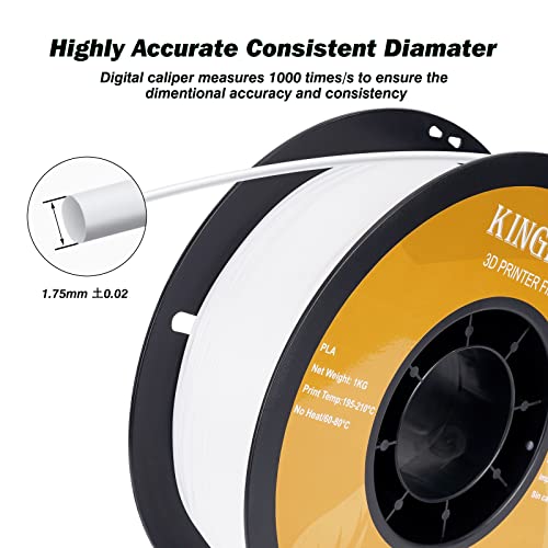 Kingroon PLA 3D Printer Filament, 12Rolls, Dimensional Accuracy +/- 0.03 mm, 12kg Spool(26.4lbs)