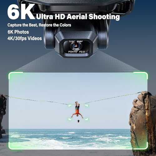 Bwine F7GIM Pro Drone with 6K UHD Camera and 3-Axis Brushless Gimbal, GPS Smart Control for Adults and Beginner, Plus 70Mins Flight Time