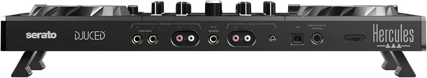 Hercules DJControl Inpulse 500 2-Channel DJ Software Controller Includes DJUCED DJ & Serato DJ Lite Software with Retractable Feet and CR3-X Pair