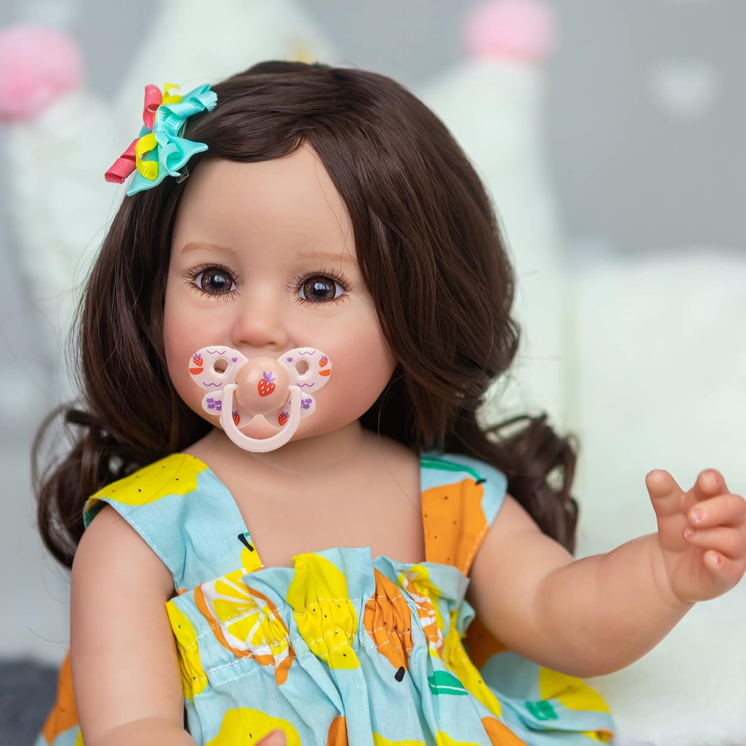 Zero Pam 22 inch Reborn Baby Doll Girl Full Body Silicone Realistic Baby Dolls Smile Girls Anatomically Correct